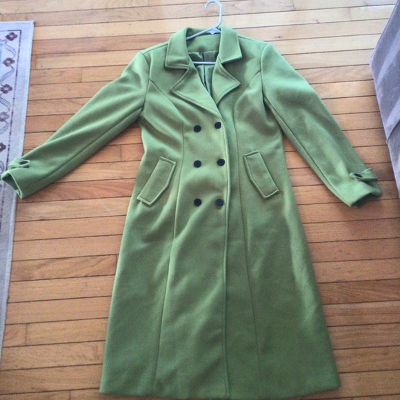Jackets & Blazers - Elegant Green Pea Coat